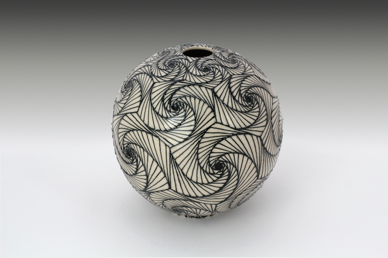 HW Designs - Geometric Web, 5inch Spherical Vase